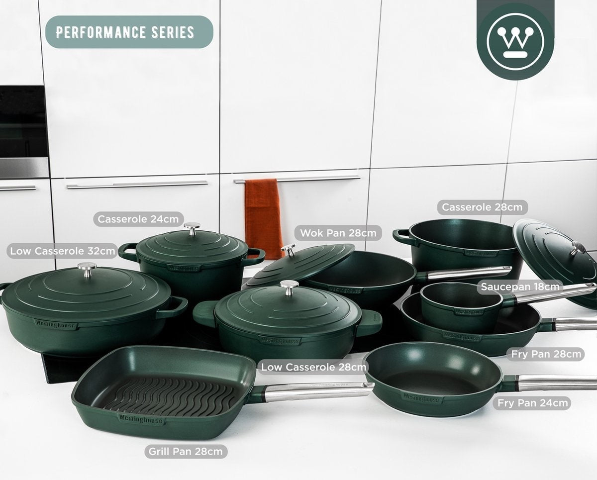 Westinghouse Performance Series Grillpan - Oven Geschikt - 28 cm - Groen