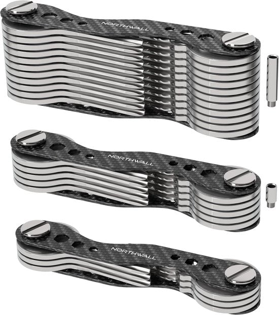 Carbon Sleutelhanger - Sleutel Organizer - 2 tot 20 Sleutels - Key Organizer