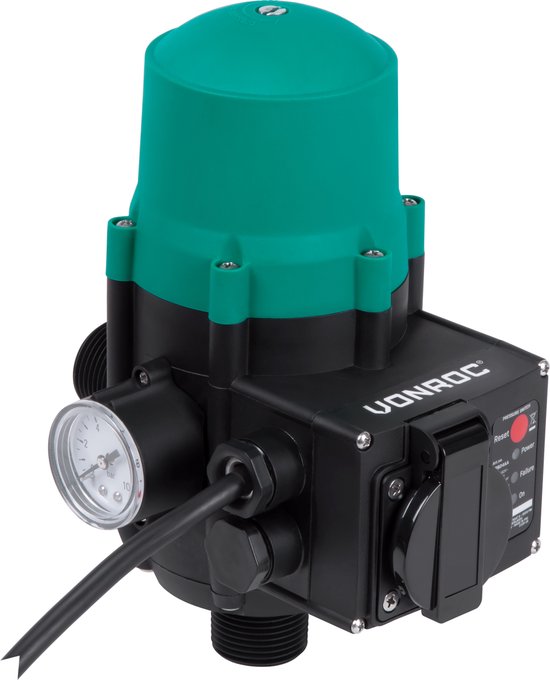 VONROC Drukschakelaar/elektronische drukschakelaar – Plug & Play - Universeel - Max. 1100W