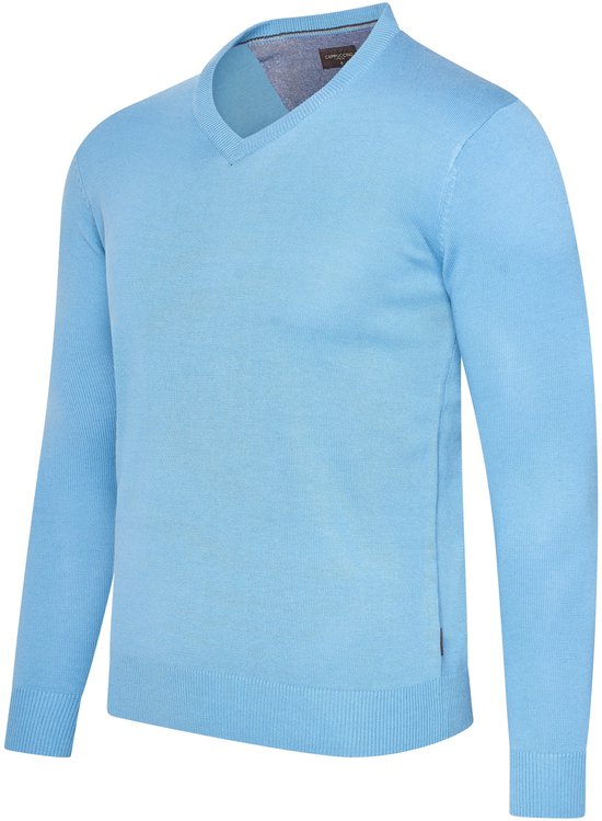Cappuccino Italia - Heren Trui Salerno Pullover - Blauw - Maat XL