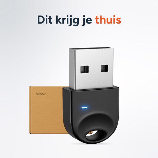 Skoov Bluetooth Adapter voor USB - Laptop & PC - Voor muis, koptelefoon, keyboard, speaker etc - Dongle - Stick - Plug - Zender - Receiver - Accessoires