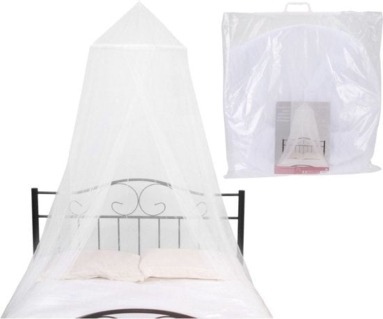 Klamboe 60x250x1000 cm - 2 Persoons - Muggennet - Polyester - Wit