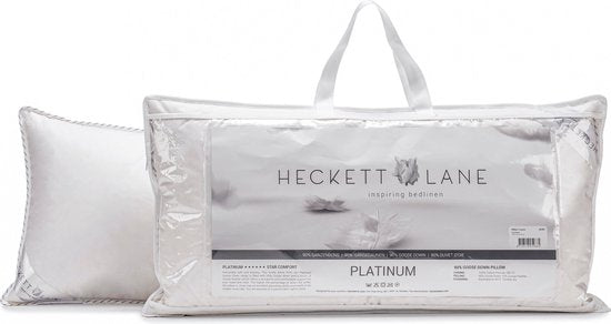 Heckettlane Hoofdkussen - Slaapkussen met Veren en Dons - Koel kussen - 60x70 cm - Voor Rug-, Zijslaper en Buikslaper - 1 Stuks