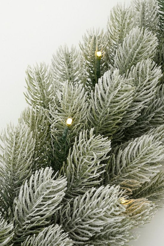 Black Box Trees Nigata Guirlande met Warm Witte LED Verlichting - L270 cm - Groen Frosted