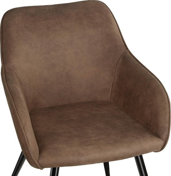 tectake® - Stoel Marilyn stof bruin / zwart SKU: 403667