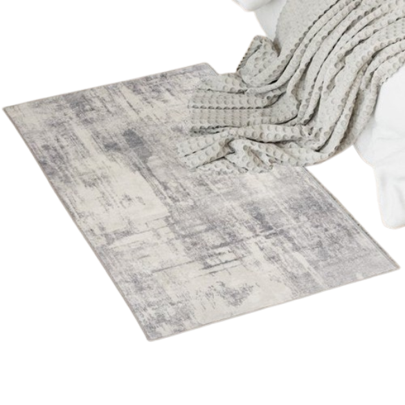 tectake® Vintage design tapijt - Laagpolig vloerkleed voor woonkamer, kinderkamer, slaapkamer of hal - Wasbaar - Div. afmetingen - 60x110cm - beige/grijs