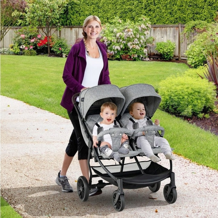 Coast Dubbele kinderwagen - Max 15 kg per stoel - 0-3 Jaar - Grijs