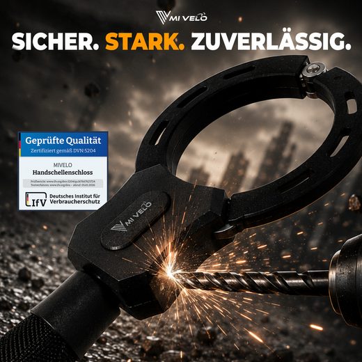 Mivelo Clavis One handboeislot voor e-step en fiets - 60 cm - Zwart