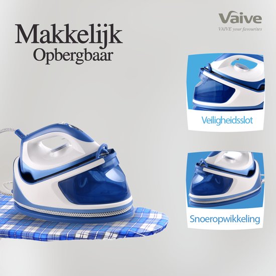VAIVE SteamPrecision Strijkijzer met Stoomgenerator - Stoomstrijkijzer - Iron - Keramische Zool