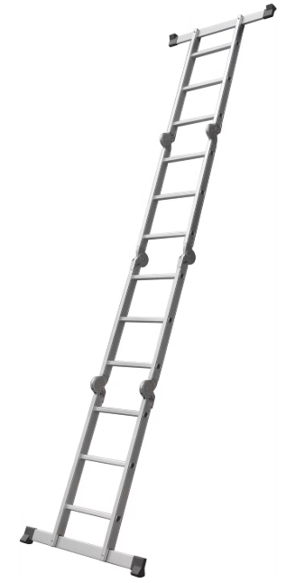 Batavia Aluminium Multifunctionele Ladder 4x3 sporten - Hoogte 165 cm | Werkhoogte 339 cm - Compact 90x33,5x25 cm