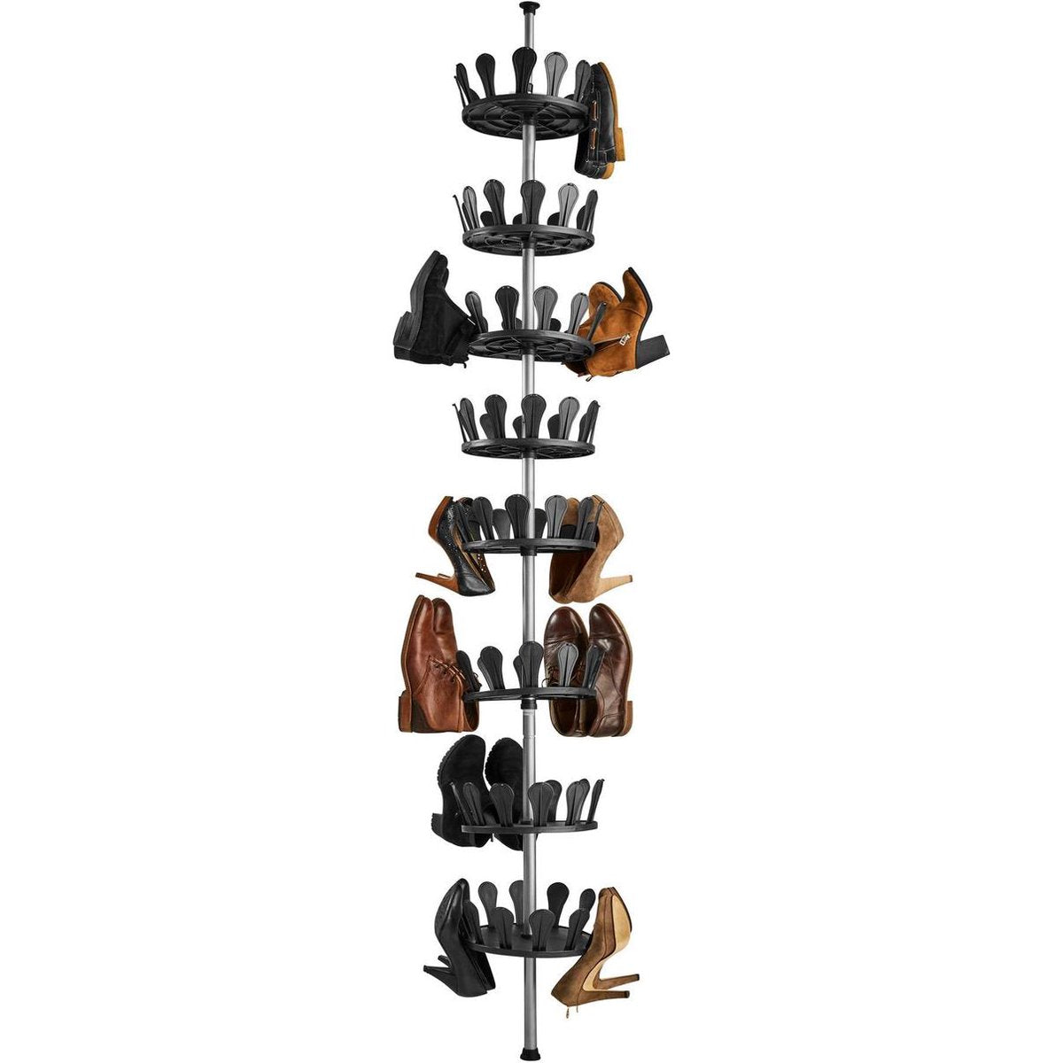 tectake® - schoenencarrousel - voor 96 schoenen - 402645