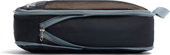 Compressie Pak Kubussen - Koffer Organizer Set - 6 stuks - Rugzak Compressie Kubussen - Met Compressierits - Mesh Zwart - Sunflake