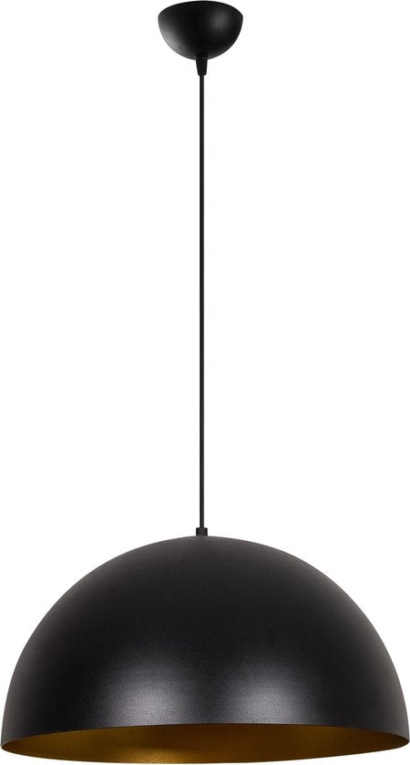Moderne hanglamp zwart goud 50 cm | Kante