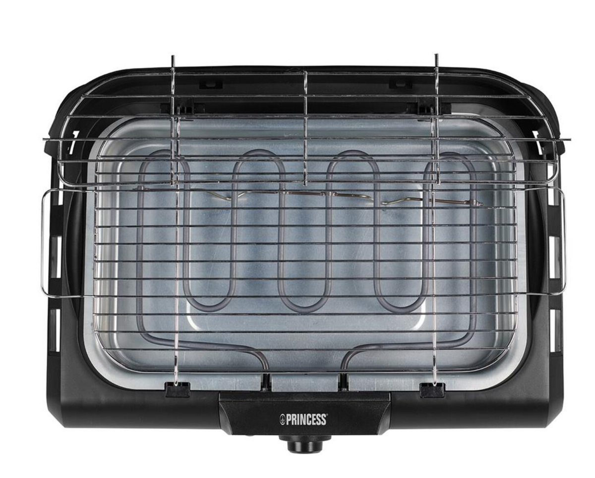 Princess Elektrische BBQ met Zijtafels - 2200 W - 40 x 24,5 cm - Zwart