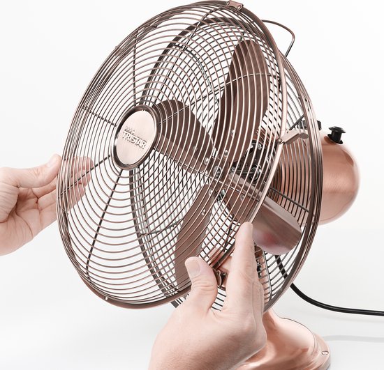 Tristar VE-5970 - Retro tafel ventilator - Ø30 cm - Koperen afwerking - 3 snelheidsstanden