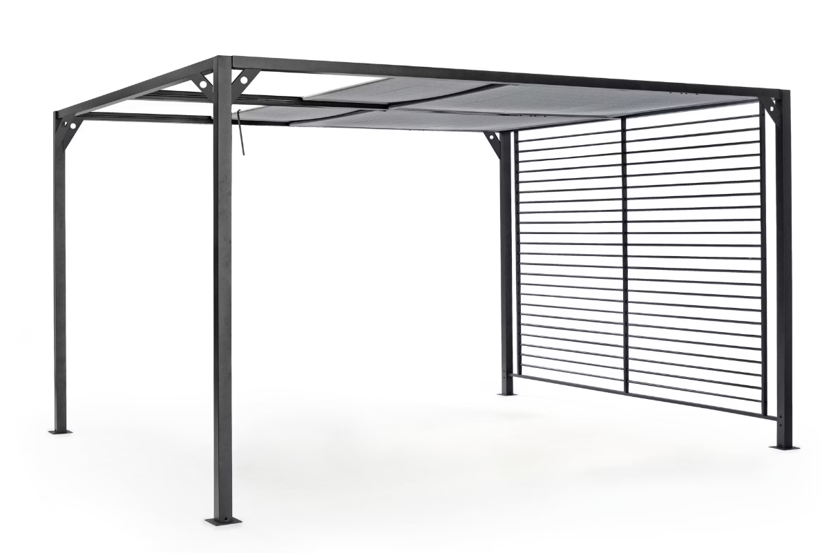 Bizotto Pergola Noah - Met Schuifdak - 300 x 360 x 210 cm - Aluminium Frame - Antraciet