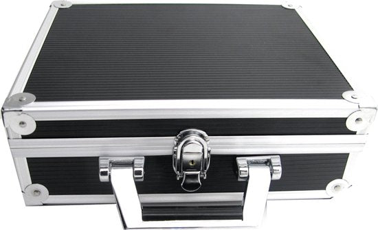 VDD - koffer met rasterschuim - kleur: zilver - 40 x 30 x 11 cm
