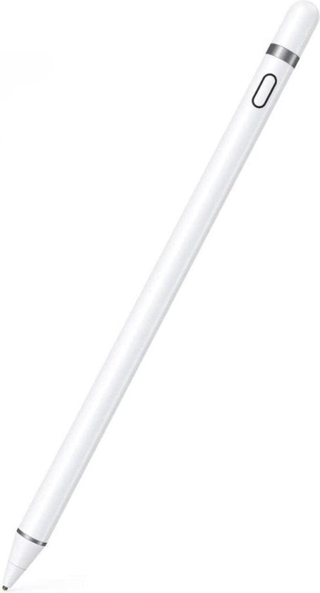 Tikkens Stylus Pen - 2 In 1 Active Pencil Geschikt Voor Tablet, Ipad, Android en Apple Telefoons - Wit