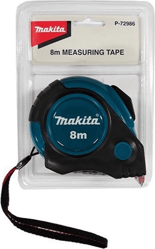 Makita P-72986 Rolmaat 8 meter - Rolbandmaat - Meetlint - 8m / 26ft