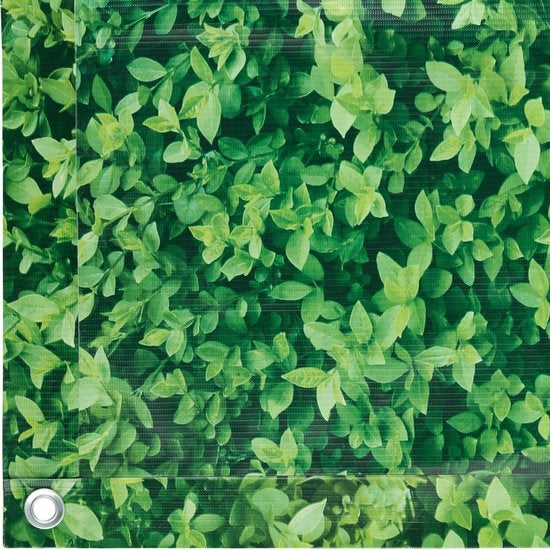 tectake® - Balkondoek balkonreling privacyscherm groene bladeren - 90 cm - 6 meter - 402711