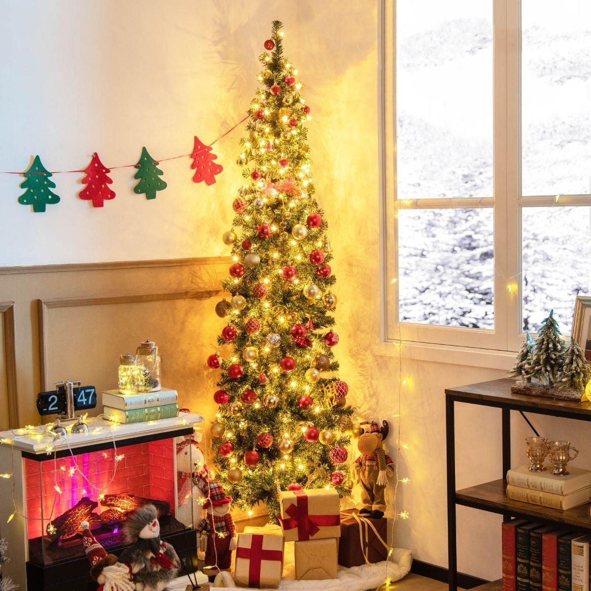 Coast Halve Kunstkerstboom met 150 LED-lampjes - 210 cm