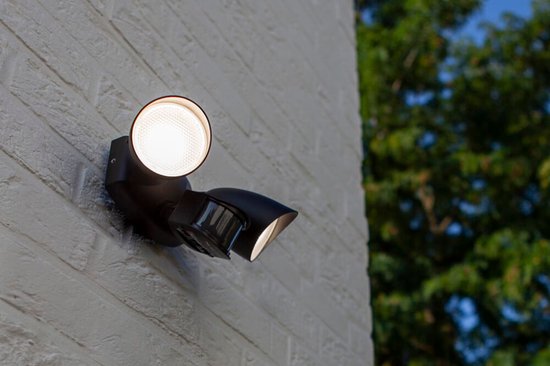 LUTEC Shrimp - LED security wandlamp voor buiten - PIR bewegingssensor - Dag/nacht sensor - Premium aluminium - Tweekoppig - 1700Lm krachtig licht - 4000K helder wit licht - Mat zwart