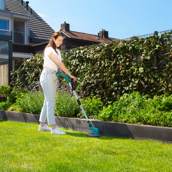 VONROC Grastrimmer 20V – VPower 20V – 250mm – Dubbele spoel (2x4m) – Telescopische stang – Zonder accu & lader
