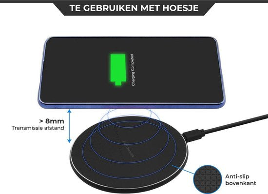 The Life Style Goods - Draadloze Oplader 10W - Inclusief Kabel - Wireless Charger - Fast Charger - iPhone en Samsung