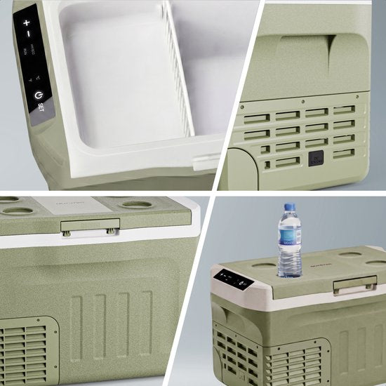 Auronic Elektrische Koelbox - Compressor - 30L - 12V en 240 volt - Camping Koelkast - Frigobox Auto - Groen