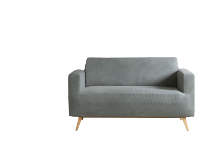 Home & Comfort Zachte Stretch Zetelbeschermer voor 2-zits Zetel – Lichtgrijs – 59x245 cm – Bescherm je Meubels in Stijl