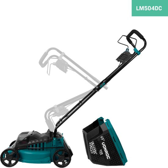 VONROC Accu Grasmaaier 40V – Brushless Motor – 33 cm Maaibreedte – Zonder accu & lader - 30L Opvangbak – 79 x 41 x 104 cm – Groen