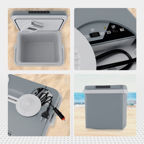 Auronic Elektrische Koelbox - Coolbox - 25L - 12V en 240V - Grijs