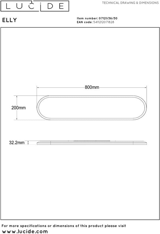 Lucide ELLY - Plafonnière (Plafondlamp) - LED Dimbaar - CCT - 1x36W 2700K/4000K - Opaal - Essential