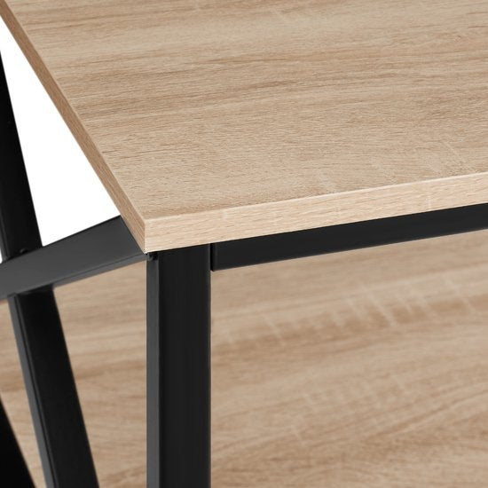 tectake® - Salontafel bijzettafel Pittsburgh industrieel lichtbruin - 100 x 55 x 45,5 cm - 404438