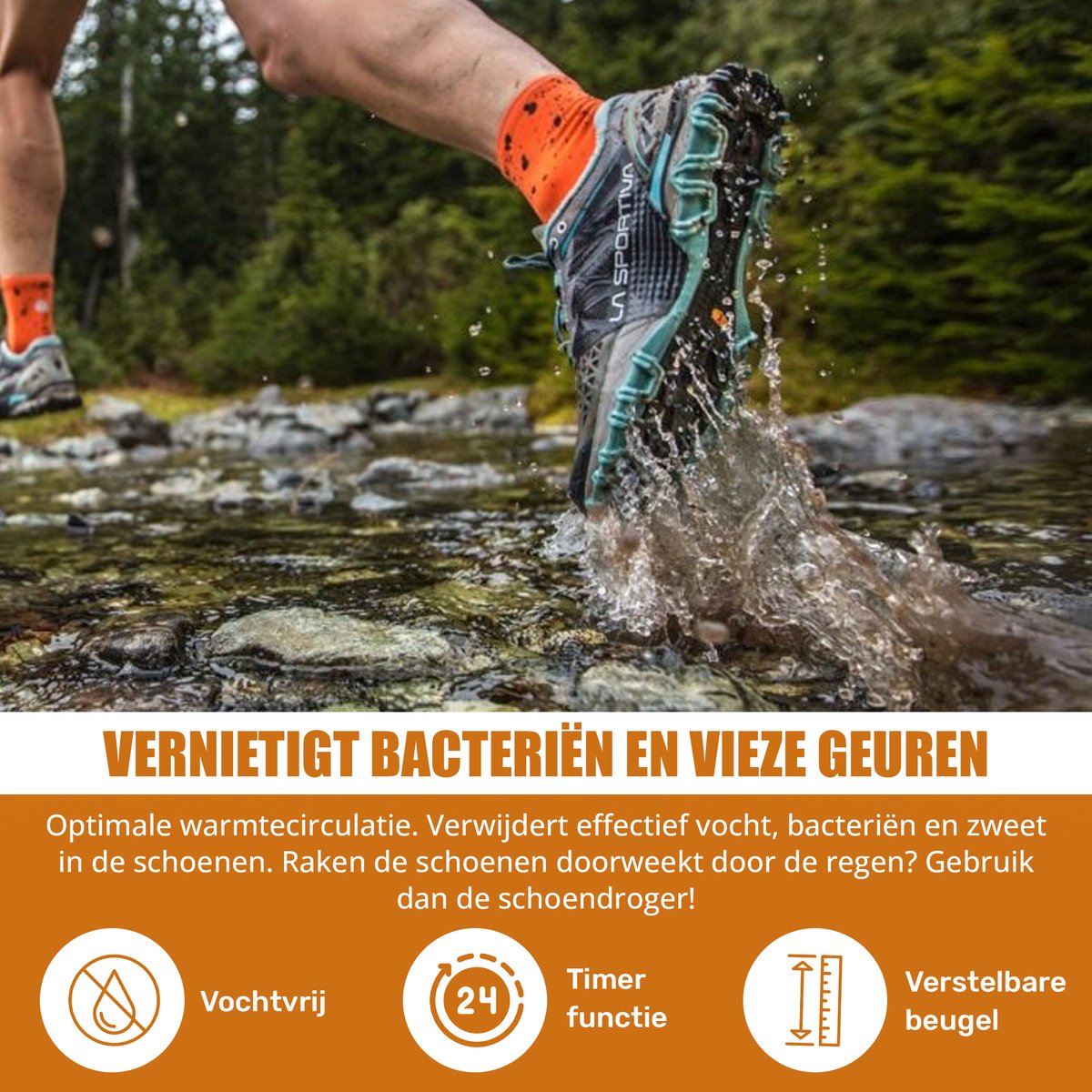 TibaGoods Premium Schoenendroger & Schoenverfrisser - Ozone functie - Schoendroger Fresh - Droogfunctie - Inclusief 10 Geurvreters - Shoe - Zwart
