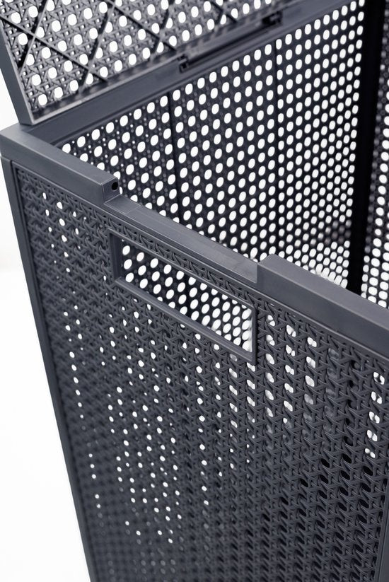 Curver Kaya Wasmand met deksel - 60L - 38x29x58,5 cm - Antraciet