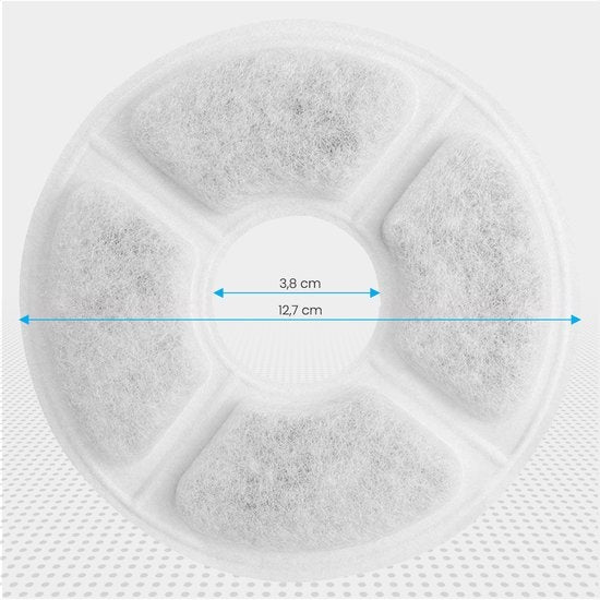 Auronic Drinkfontein Filters - 6 Stuks - 3-Laags - Voor Auronic Drinkfontein AU1362 en AU3163