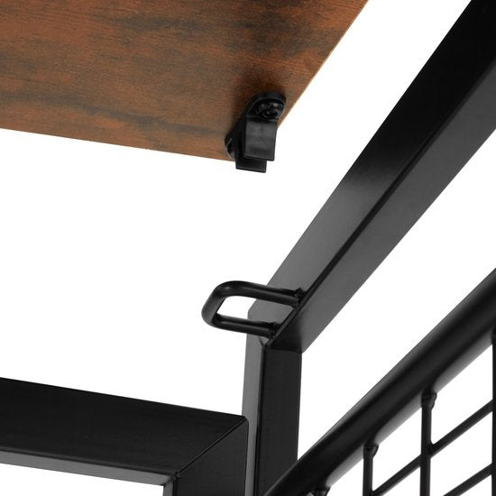 tectake® - Bureau Paterson inklapbaar 102x51x77cm - donkerbruin - 404660