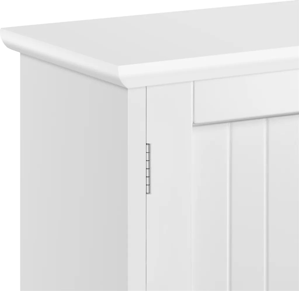 Yaheetech Badkamerkast 75 x 23 x 180 cm - Wit - Opbouwkast voor Toilet of Wasmachine met Verstelbare Plank