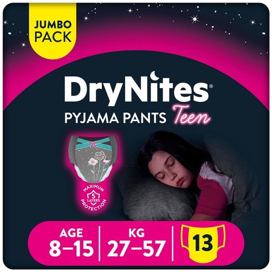 Drynites luierbroekjes - meisjes - 8 tot 15 jaar - 13 stuks