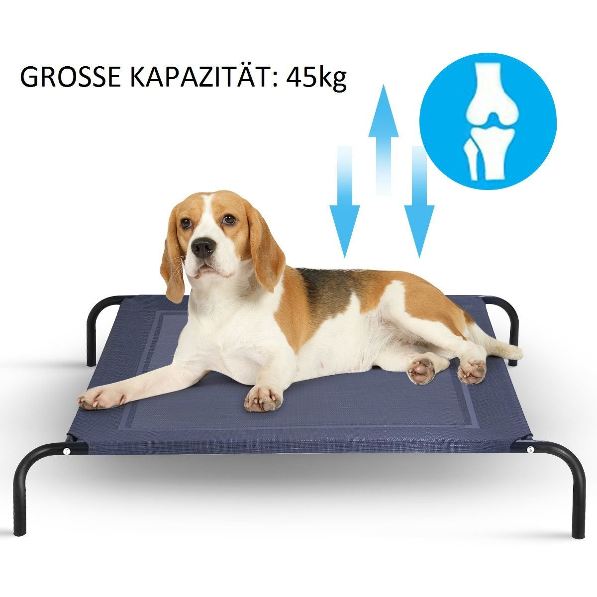 Hondenbed Tuin Ligstoel Outdoor Hond - Grijs - 110 x 80 x 18 cm - Metaal