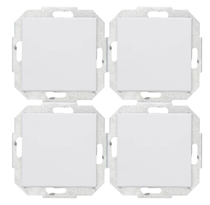Kopp Athenis Wisselschakelaar 4-Pack – Mat Wit – Thermoplast Kunststof
