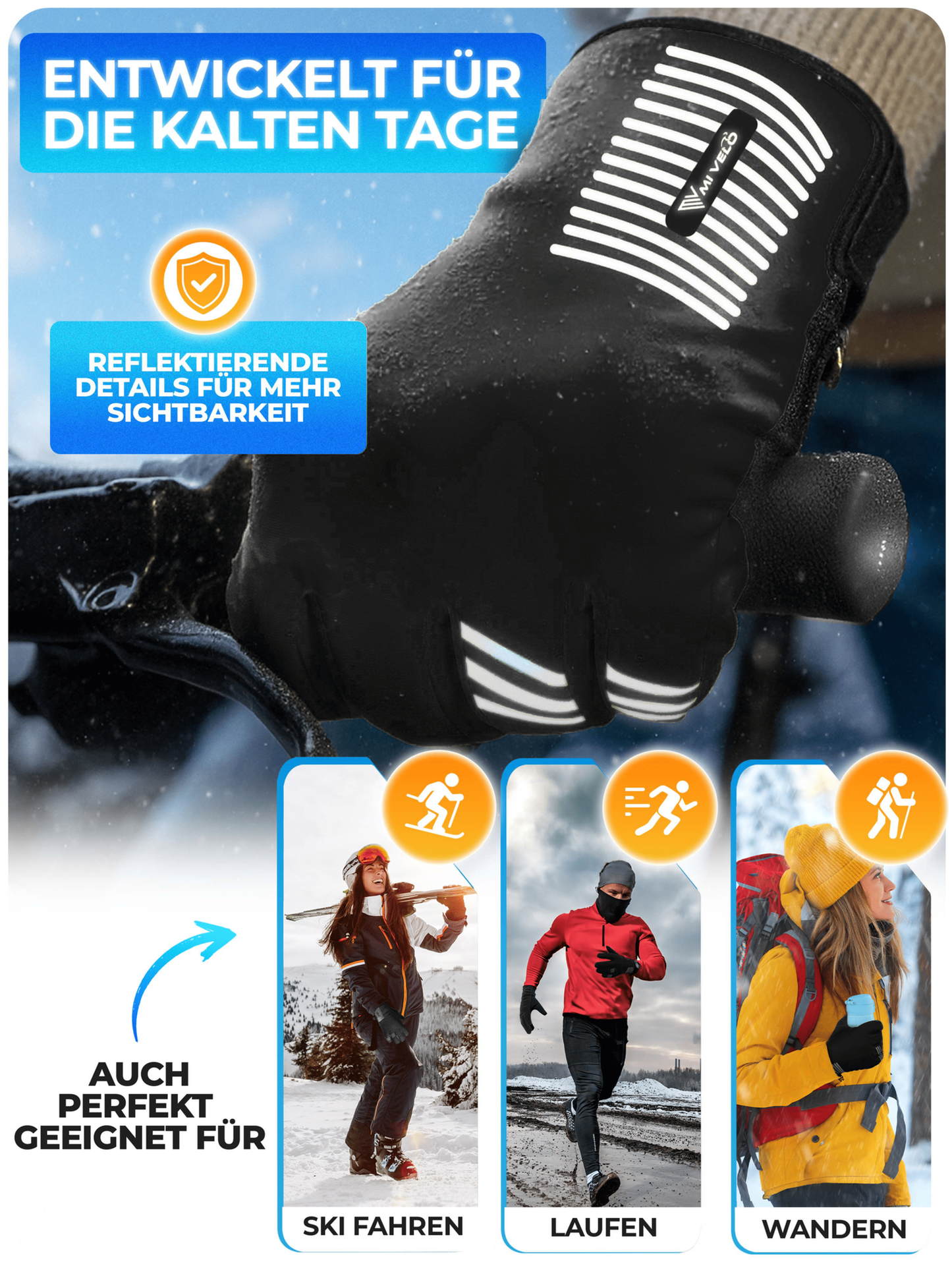 Mivelo Winterhandschoenen – Zwart – Maat XL – Met 3M™ Thinsulate™ & Thermo-Fleece
