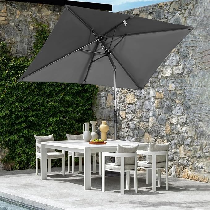 Angel Living Tuniparasol - 210 x 140 cm, met Zwengel - Kantelbaar - UV 50+ - Rechthoekig