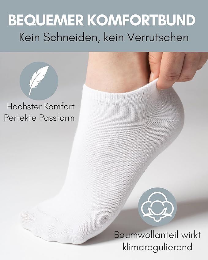 Heldenwerk Sneakersokken - Dames/Heren - Kort - Maat 35-38 - Wit
