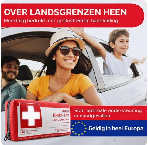 Heldenwerk Auto Verbandtas – DIN 13164:2022 – Europees Goedgekeurde EHBO-set voor Auto’s