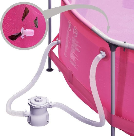 tectake® – Zwembad - Swimming pool rond met filterpomp Ø 360 x 76 cm - 403824