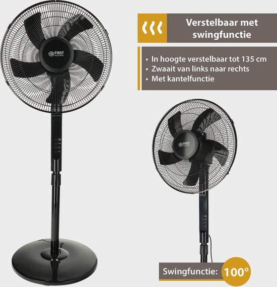 TZS First Austria 5553-4 Staande Ventilator - Statiefventilator – Zwart