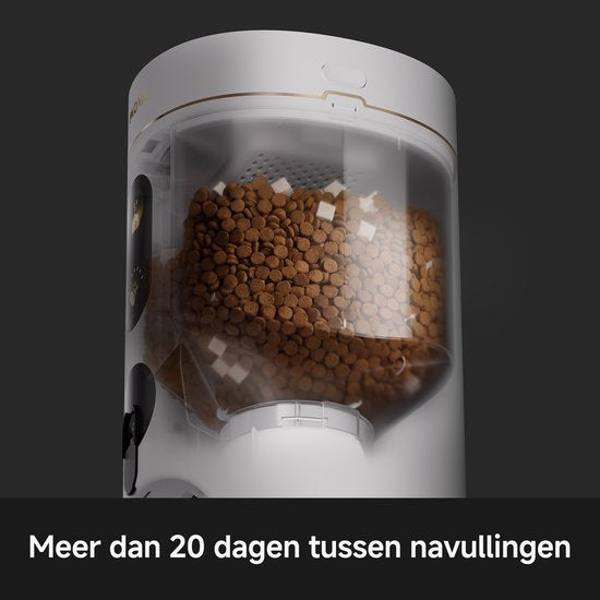 NutriPal 10 Ultra – Slimme Automatische Voerbak voor Katten met HD Camera, App-bediening - 4L - Wit