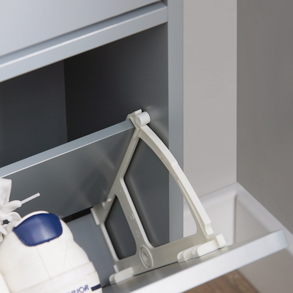 SoBuy FSR151-HG Schoenenkast Met 3 Kleppen, Schoenencommode, Schoenenrek, Schoenenkist, Gangkast, Opbergkast Voor Schoenen